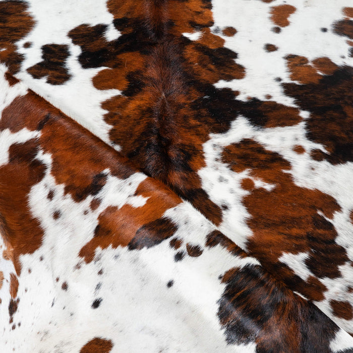Tricolor Cowhide Rug Size 6'10" L x 6'5" W 1746
