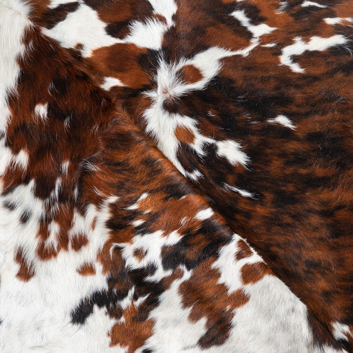 Tricolor Cowhide Rug Size 7'9" L x 6'9" W 1757