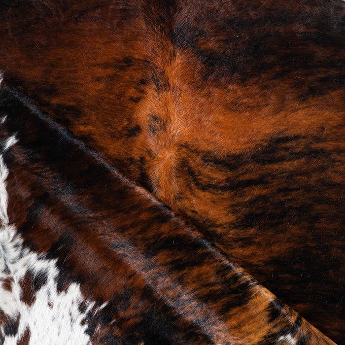 Tricolor Cowhide Rug Size 7'4" L x 6'10" W 1784