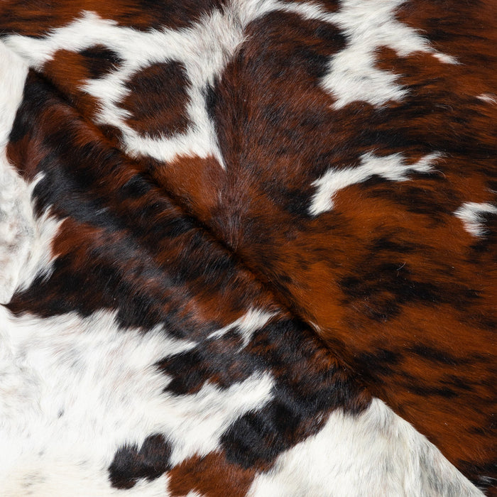 Tricolor Cowhide Rug Size 7'4" L x 6'11" W 1826