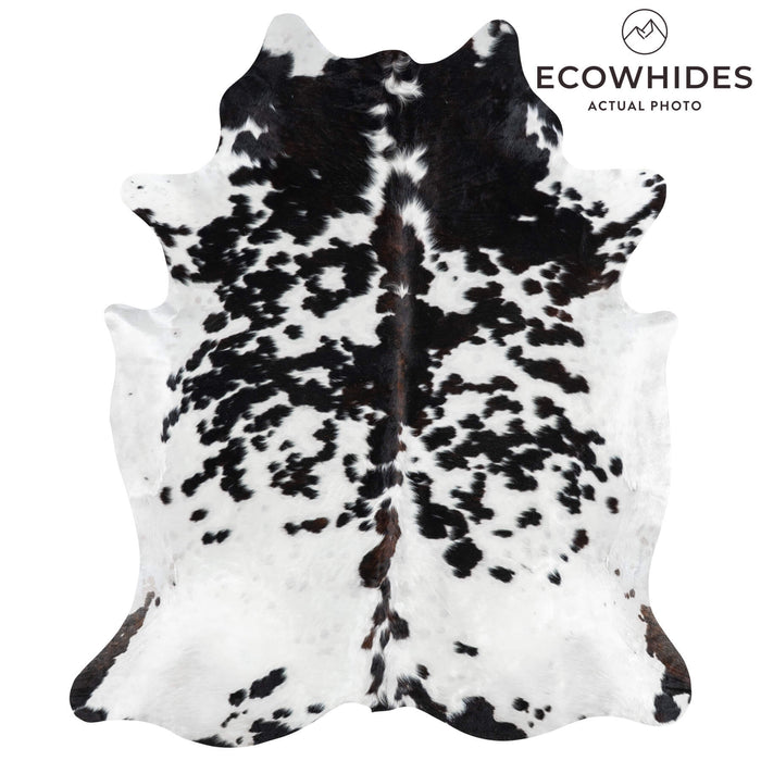 Brown and White Cowhide Rug Size 7'9" L x 6'7" W 1904