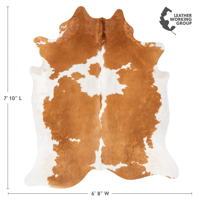 Palomino and White Cowhide Rug Size 7'10" L x 6'8" W 1942