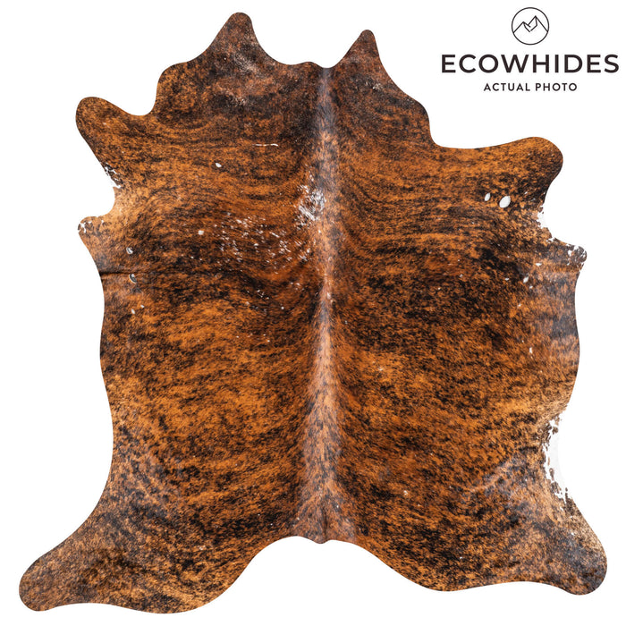 Vintage Brindle Cowhide Rug Size 6'0" L x 5'10" W 2023