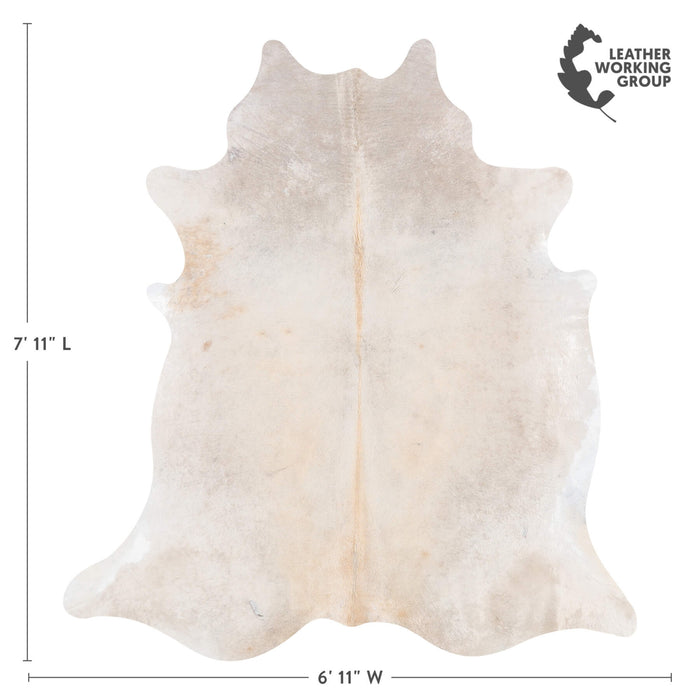 Vintage Grey Palomino Cowhide Rug Size 7'11" L x 6'11" W 2136