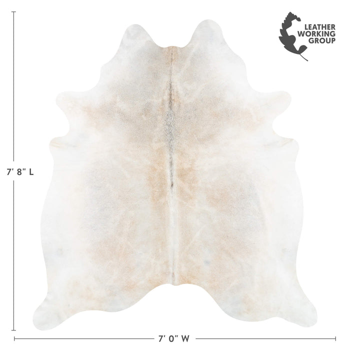Brazilian Grey Cowhide Rug Size 7'7" L x 6'6" W 2306