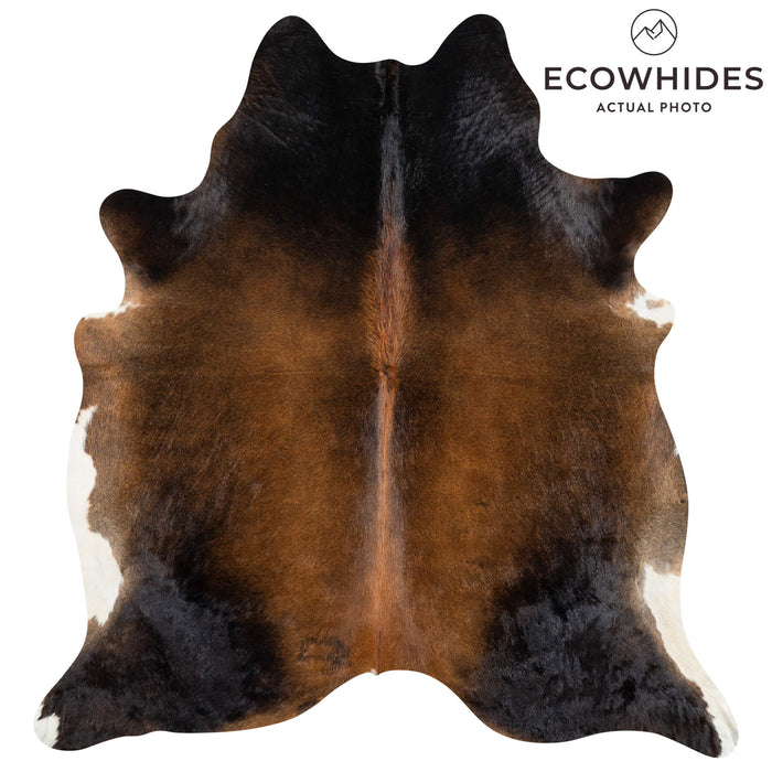 Brazilian Mahogany Cowhide Rug Size 7'7" L x 6'6" W 2316