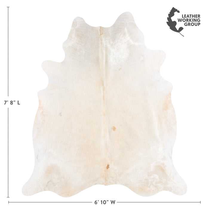 Brazilian Champagne Cowhide Rug Size 7'7" L x 6'6" W 2327