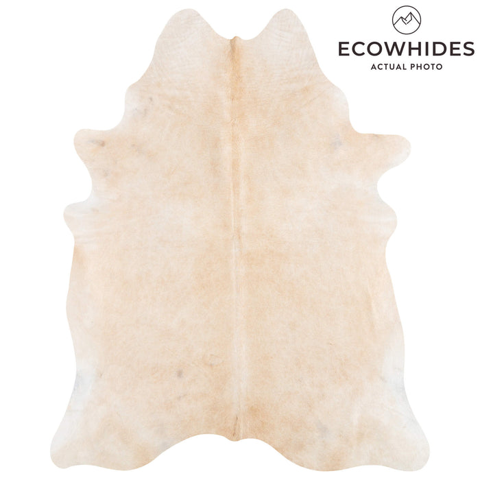 Brazilian Beige Cowhide Rug Size 7'7" L x 6'6" W 2329