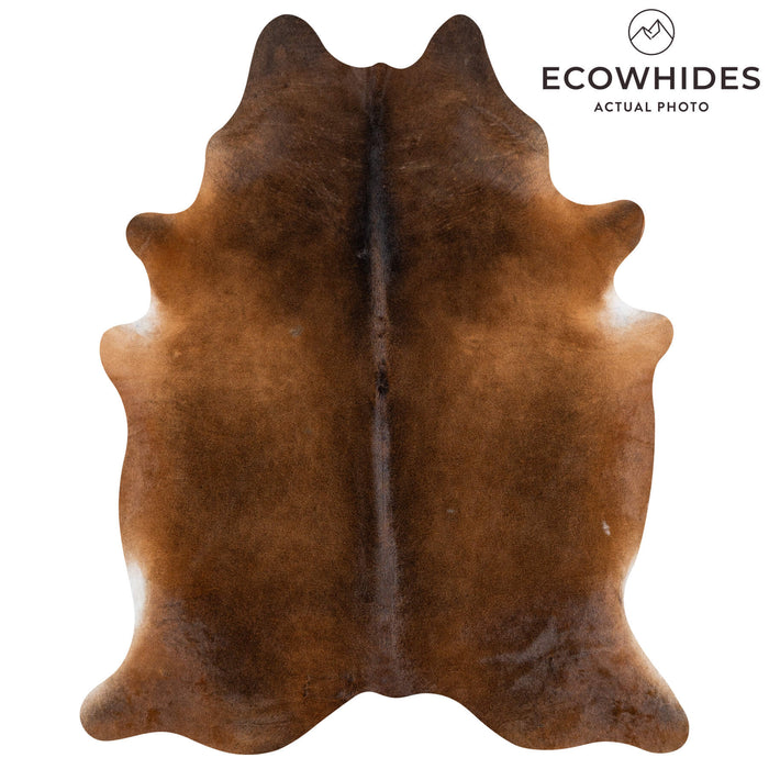 Brazilian Mahogany Cowhide Rug Size 7'7" L x 6'6" W 2347