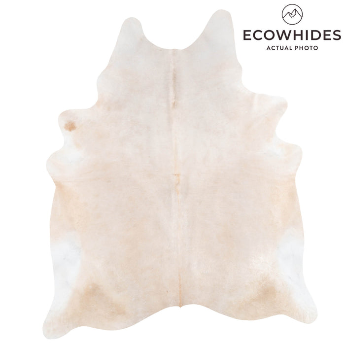 Brazilian Beige Cowhide Rug Size 7'7" L x 6'6" W 2363