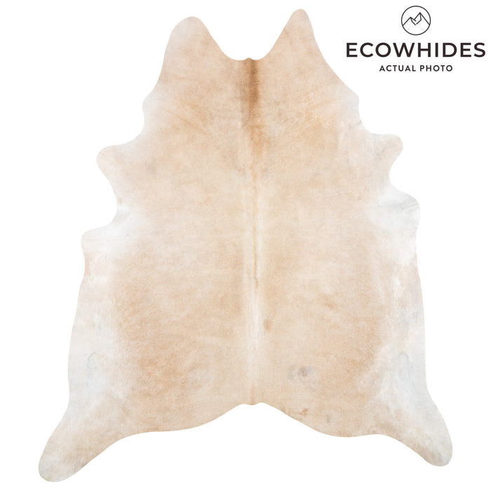 Brazilian Beige Cowhide Rug Size 7'7" L x 6'6" W 2368