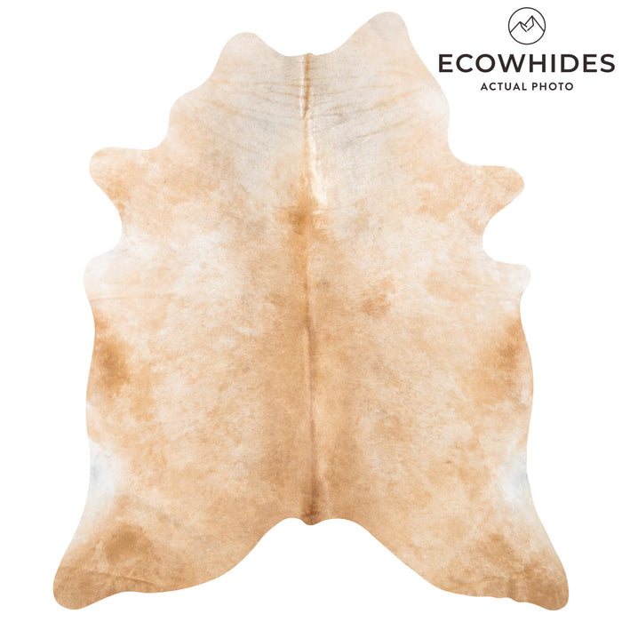 Brazilian Beige Cowhide Rug Size 7'7" L x 6'6" W 2387