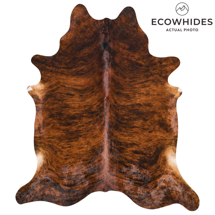 Brazilian Brindle Cowhide Rug Size 7'10" L x 6'9" W 2610