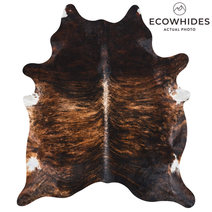 Brazilian Dark Brindle Cowhide Rug Size 7'6" L x 6'7" W 2627