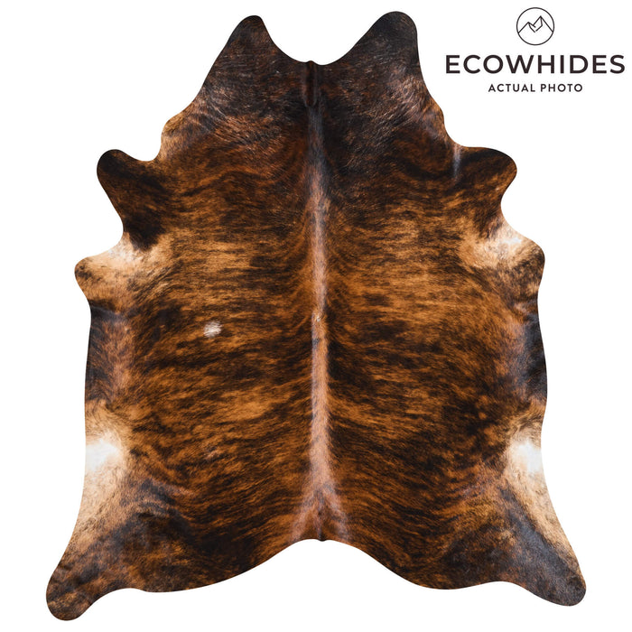 Brazilian Brindle Cowhide Rug Size 8'1" L x 7'4" W 2628