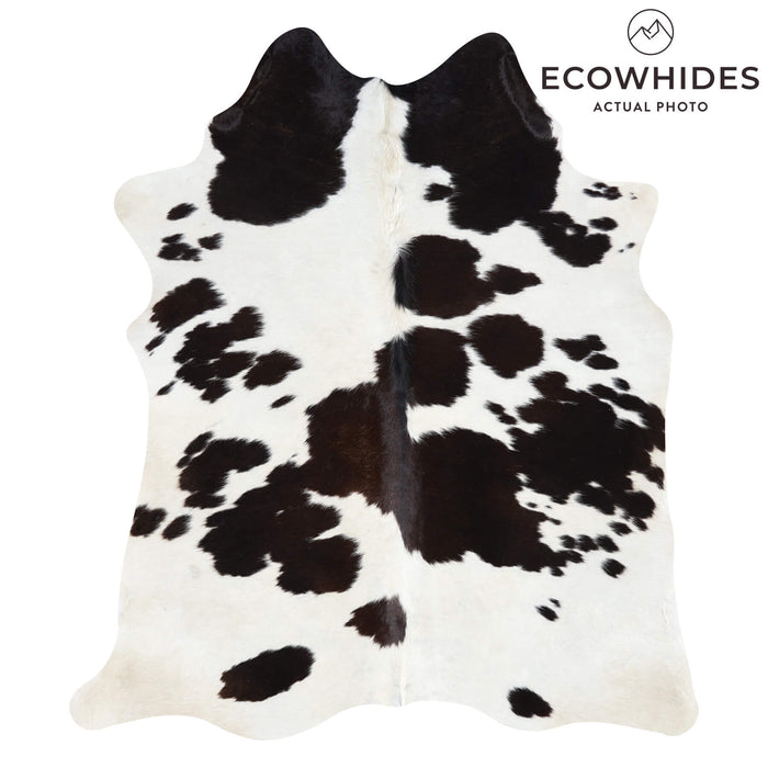 Brazilian Black and White Cowhide Rug Size 6'6" L x 5'8" W 2632
