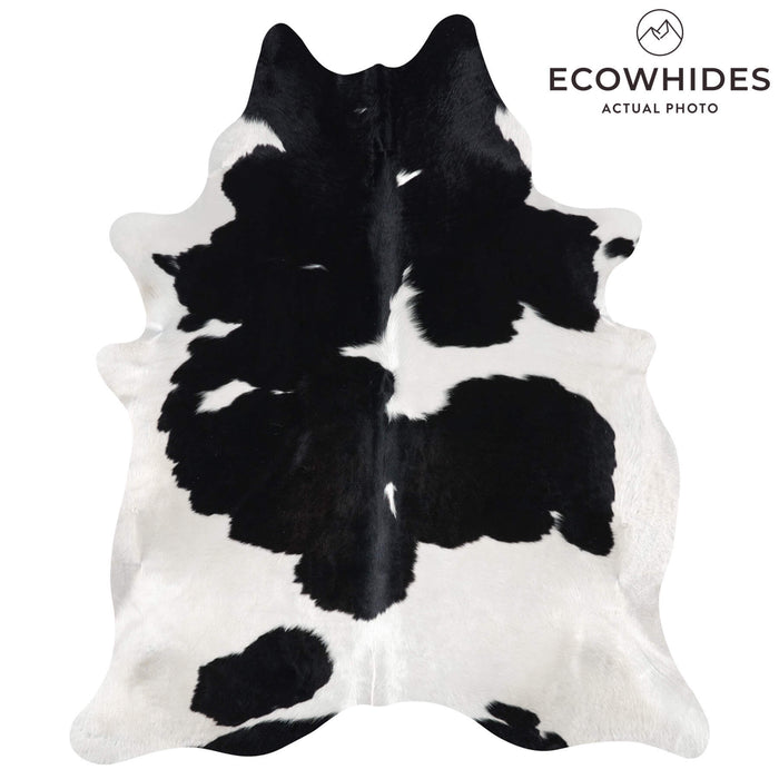 Brazilian Black and White Cowhide Rug Size 6'11" L x 5'8" W 2640