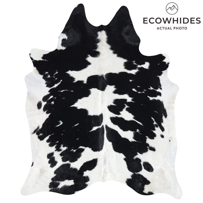 Brazilian Black and White Cowhide Rug Size 7'3" L x 5'10" W 2643