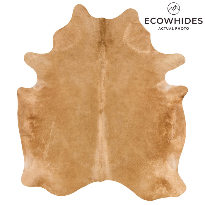 Brazilian Beige Cowhide Rug Size 6'11" L x 5'9" W 2687