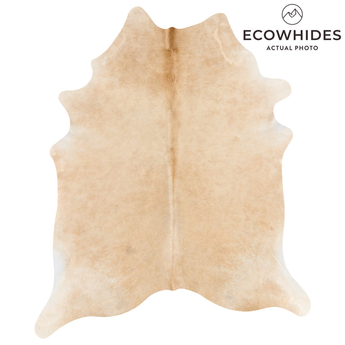 Brazilian Beige Cowhide Rug Size 7'4" L x 6'2" W 2691