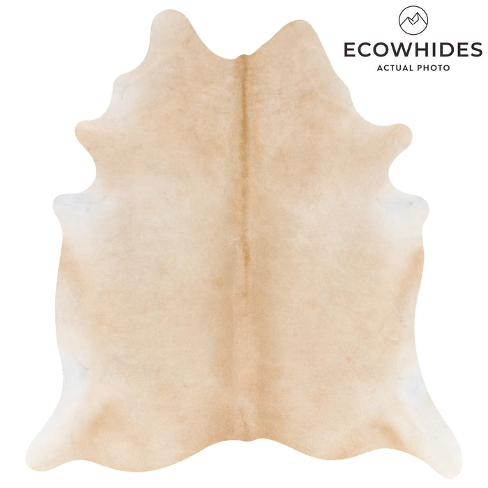 Brazilian Beige Cowhide Rug Size 7'4" L x 6'7" W 2696