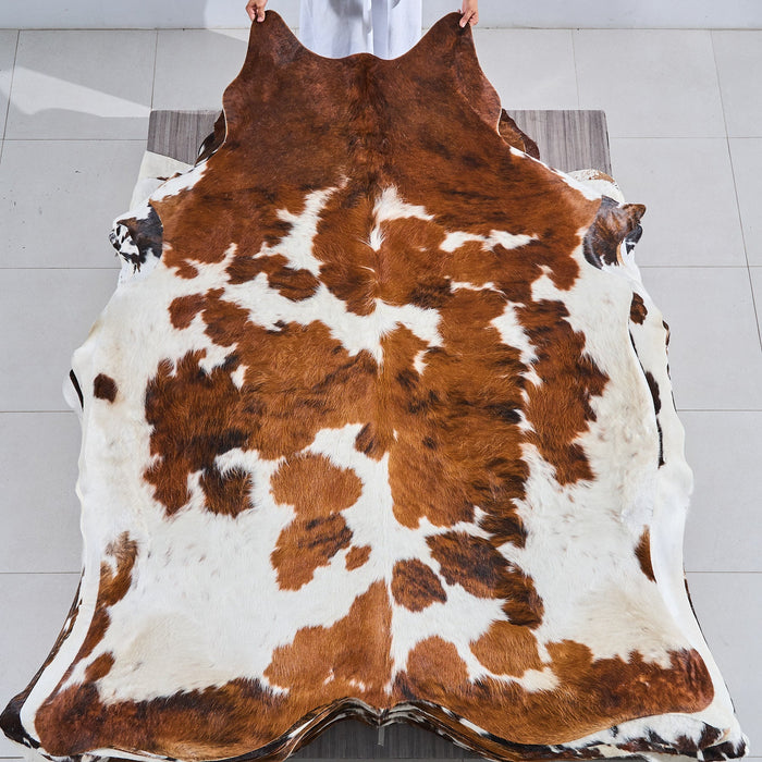 Tricolor Cowhide Rug Size 7'6" L x 6'3" W 2837