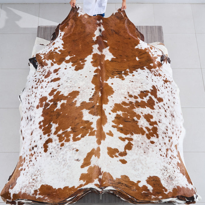Tricolor Cowhide Rug Size 7'8" L x 6'11" W 2880