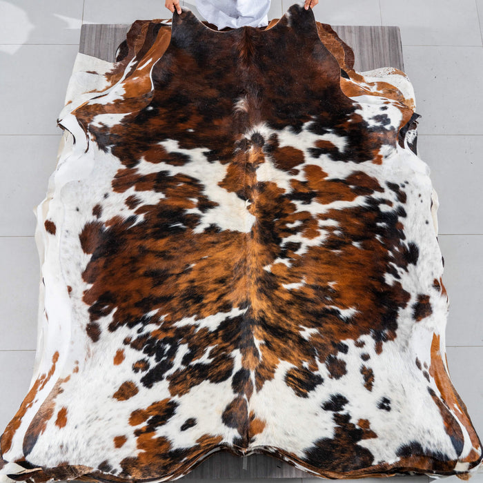 Tricolor Cowhide Rug Size 7'2" L x 6'1" W 2930