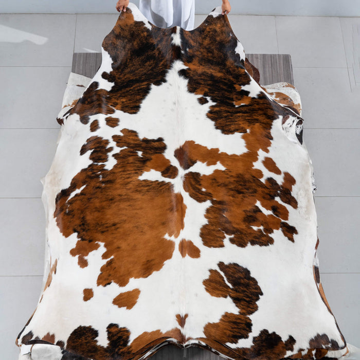 Tricolor Cowhide Rug Size 8'2" L x 6'7" W 2954