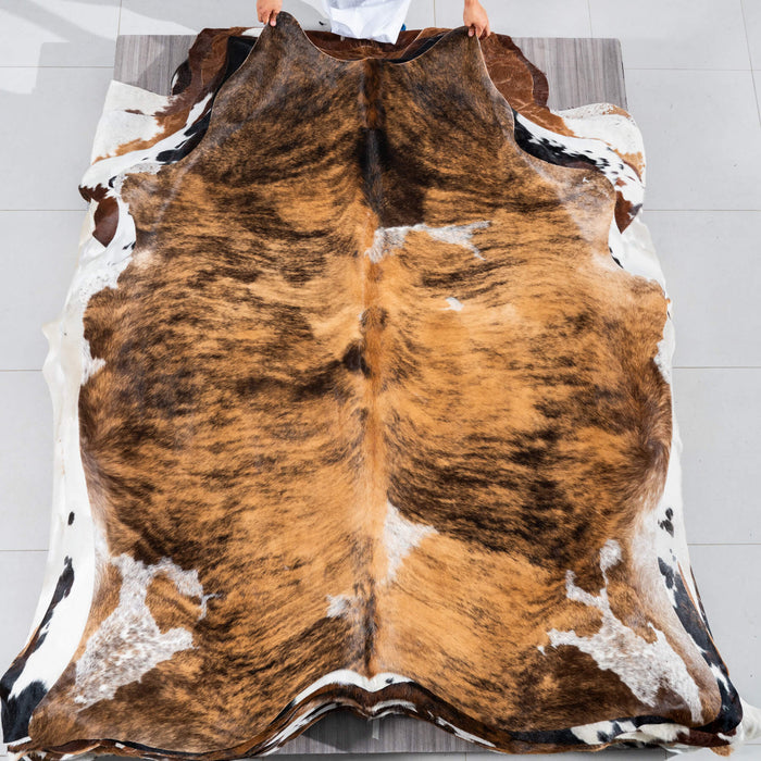 Brindle Cowhide Rug Size 7'2" L x 6'2" W 2977