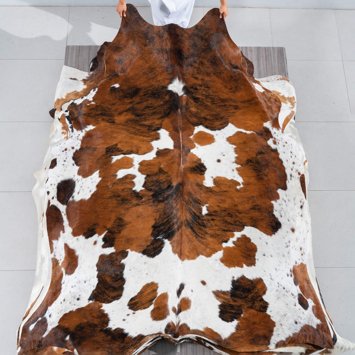 Tricolor Cowhide Rug Size 8'2" L x 6'9" W 2986