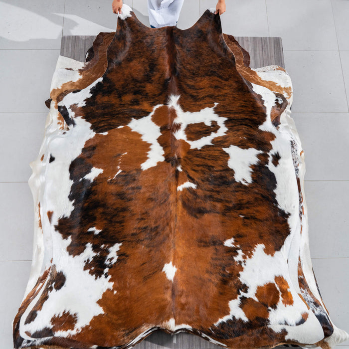 Tricolor Cowhide Rug Size 7'9" L x 5'10" W 2993