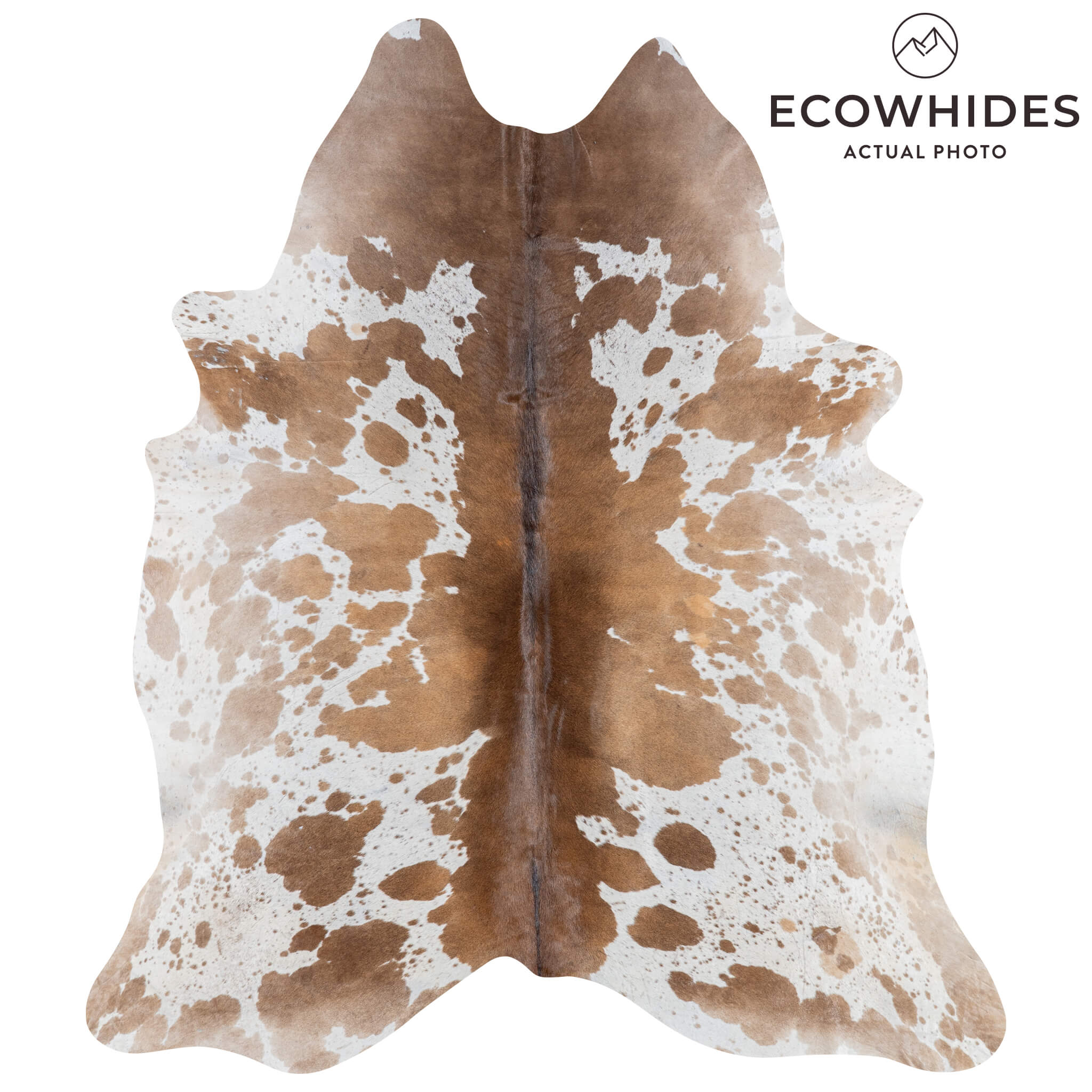 Brazilian Chocolate and White Cowhide Rug Size 7'3
