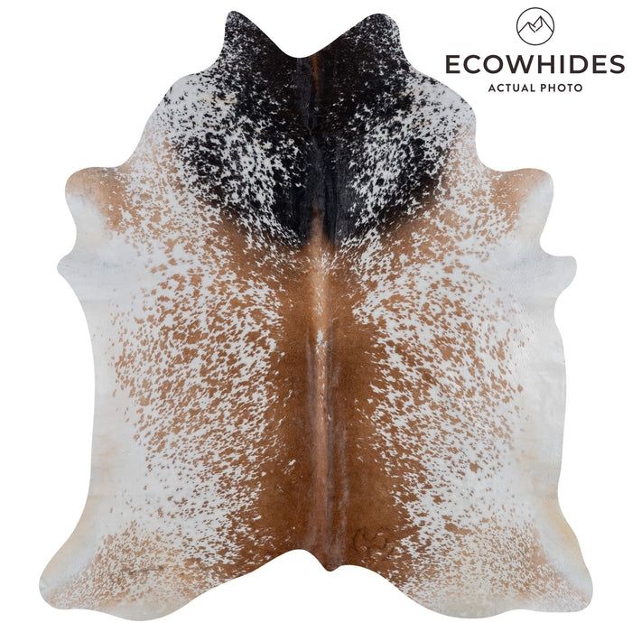 Brazilian Brown Salt and Pepper Cowhide Rug Size 7'5" L x 6'6" W 3040