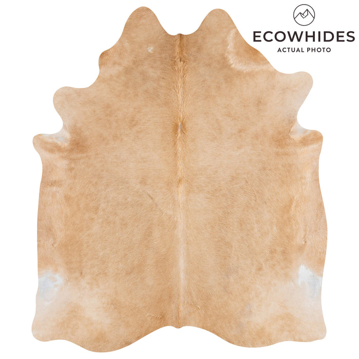 Brazilian Beige Cowhide Rug Size 6'10" L x 5'11" W 3103