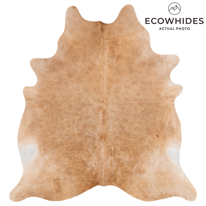 Brazilian Beige Cowhide Rug Size 7'5" L x 6'11" W 3118