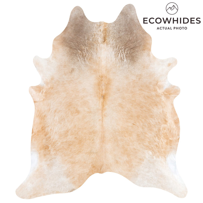 Brazilian Beige Cowhide Rug Size 7'9" L x 6'9" W 3125