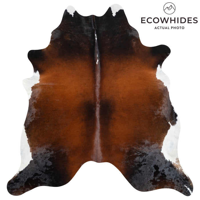 Brazilian Mahogany Cowhide Rug Size 7'9" L x 7'2" W 3203