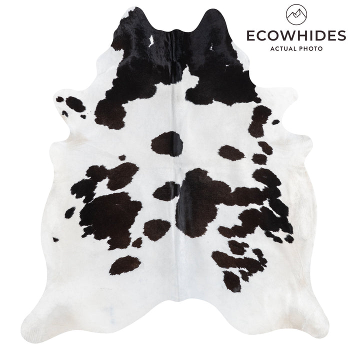Brazilian Black and White Cowhide Rug Size 8'2" L x 7'0" W 3253