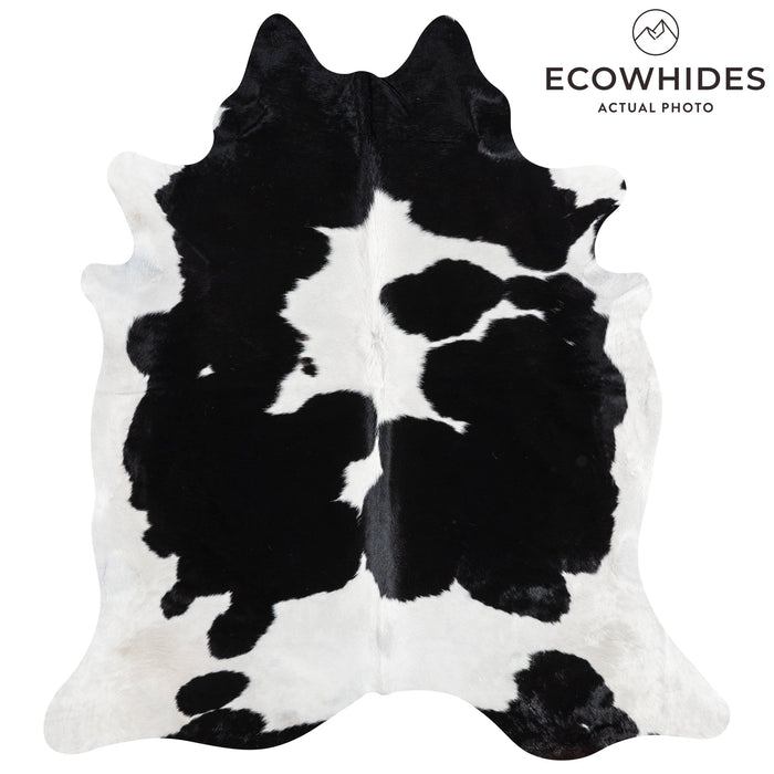 Brazilian Black and White Cowhide Rug Size 8'3" L x 7'0" W 3255