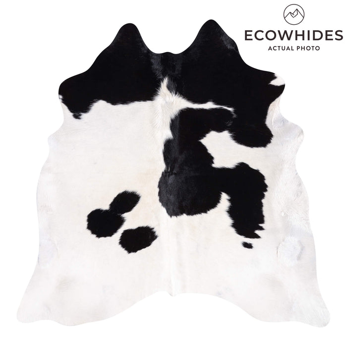 Brazilian Black and White Cowhide Rug Size 6'3" L x 6'3" W 3401