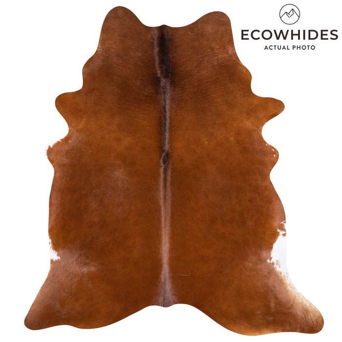 Brazilian Brown Cowhide Rug Size 7'5" L x 6'1" W 3424