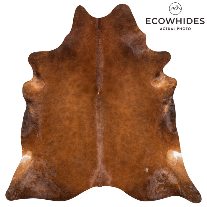 Brazilian Brown Cowhide Rug Size 6'11" L x 6'10" W 3428
