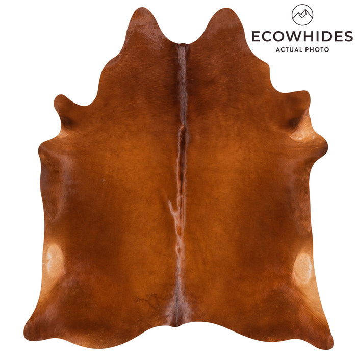 Brazilian Brown Cowhide Rug Size 6'10" L x 6'2" W 3437