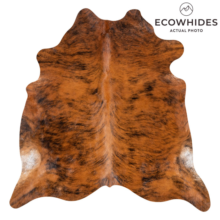 Brazilian Brindle Cowhide Rug Size 6'11" L x 6'11" W 3479