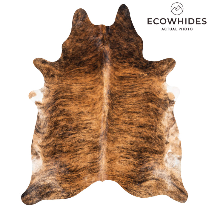 Brazilian Brindle Cowhide Rug Size 8'2" L x 6'10" W 3496