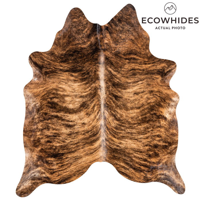 Brazilian Brindle Cowhide Rug Size 6'7" L x 5'11" W 3497