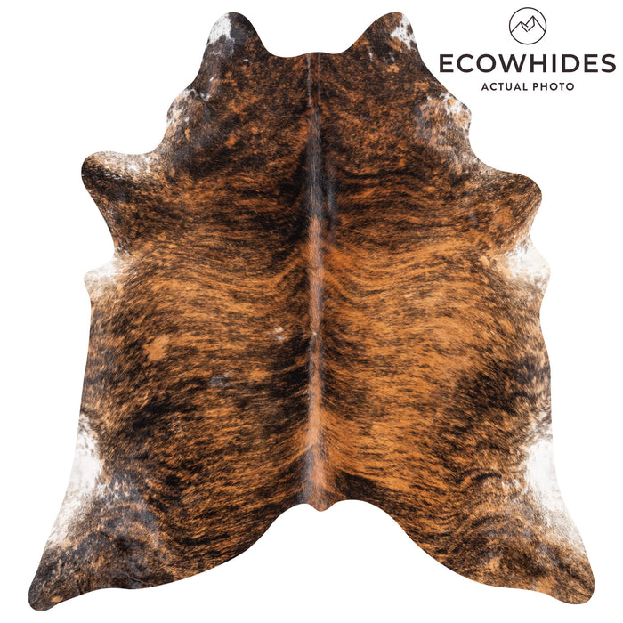 Brazilian Brindle Cowhide Rug Size 7'8" L x 7'4" W 3499