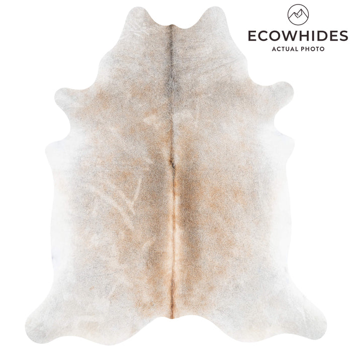 Brazilian Grey Palomino Cowhide Rug Size 7'7" L x 6'6" W 3513
