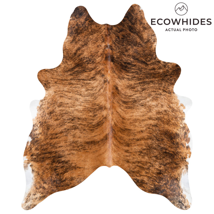 Brazilian Brindle Cowhide Rug Size 6'9" L x 5'6" W 3521